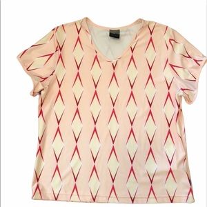 Nike Dry Fit diamond print top argyle pink